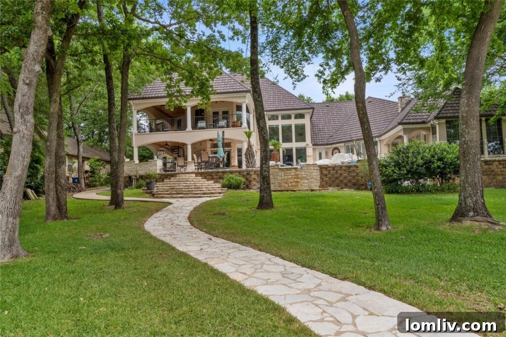 Elegant lake house with a private pool and spacious balcony overlooking the lake.