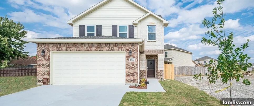 A newly constructed Builders of Hope home in West Dallas