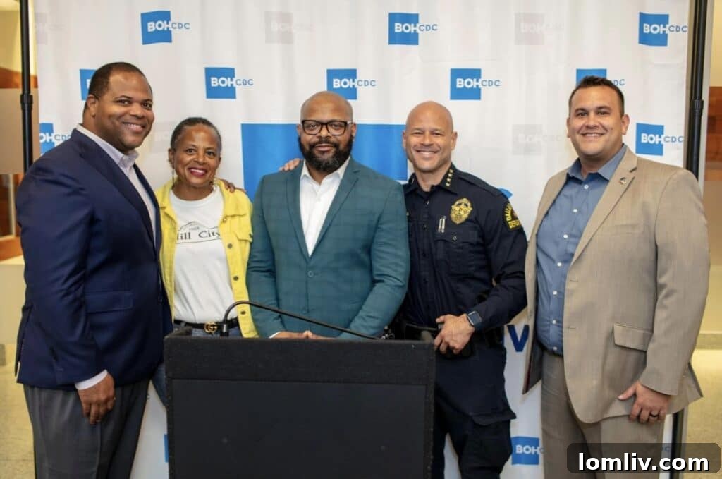 Community members interacting at a Builders of Hope event