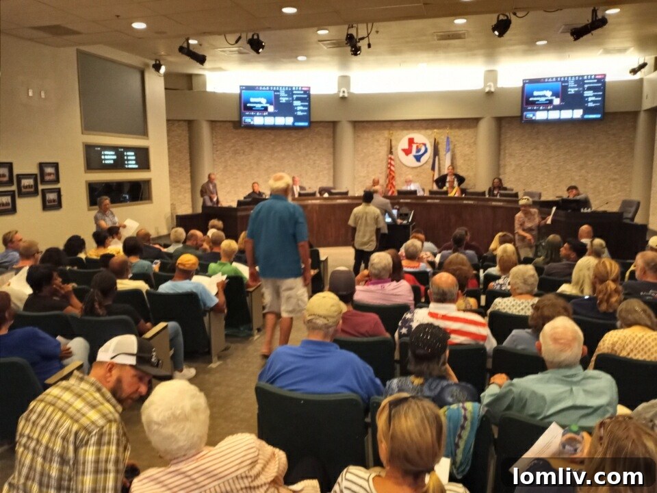 Residents wait their turn to address the council at Duncanville City Hall.