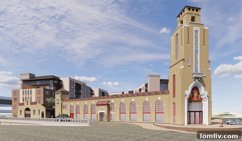 Rendering of The Harden, a new senior living development situated next to the historic Fort Worth Public Market.