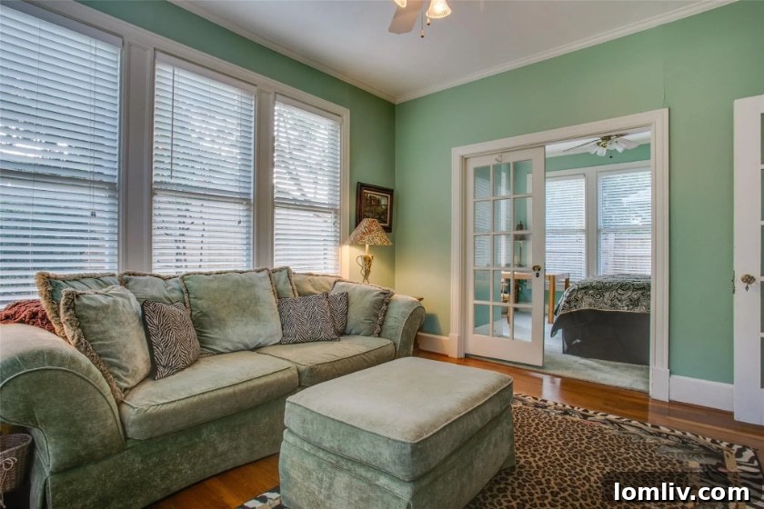 Winnetka Heights Landmark Marks 100 Years of Inspiring Innovation 12 Bedroom with adjoining sitting room