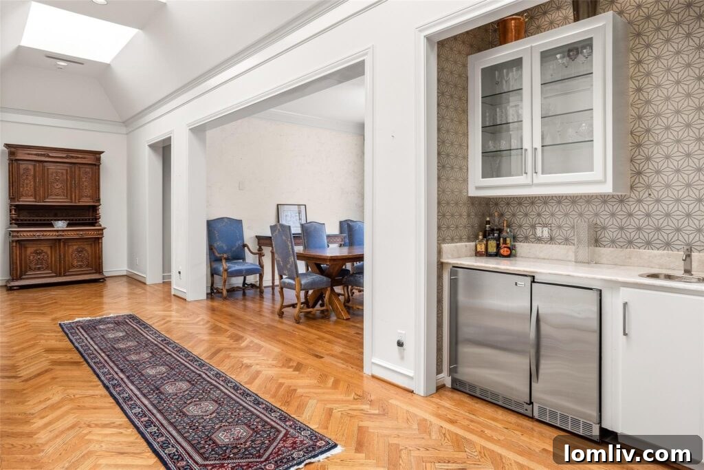 The striking exterior of 1821 Westover Square with classical elements