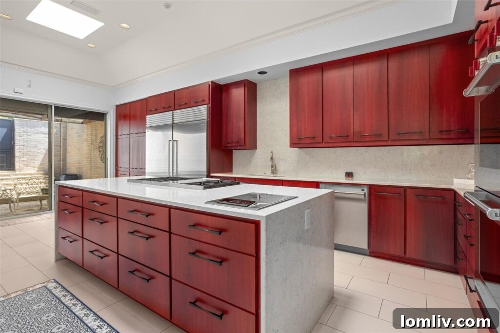 Living room doors opening to an outdoor terrace