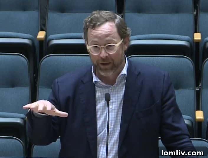 Michael Blackwell of Mill Creek Residential discussing the initial housing phase of the Walnut Hill DART Station development.