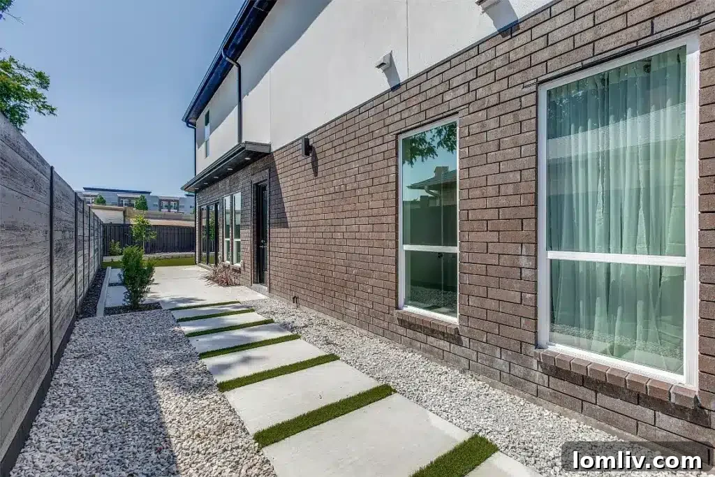 Clean and practical utility room with ample storage in this new Dallas home