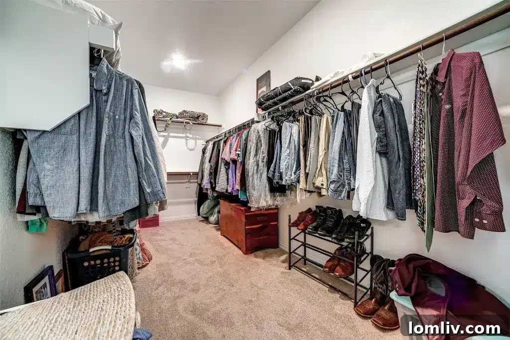 Go West to Springtown: Live the Country Dream on a Budget 11 A luxurious ensuite bathroom featuring a deep soaking tub, a spacious walk-in shower with tile, dual vanities, and elegant fixtures.