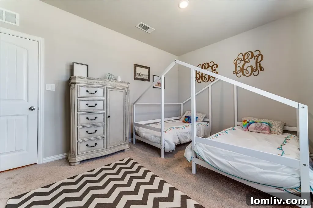 Go West to Springtown: Live the Country Dream on a Budget 13 A spacious second bathroom featuring a modern vanity, a combination tub and shower, and clean, contemporary finishes, ready for daily use.