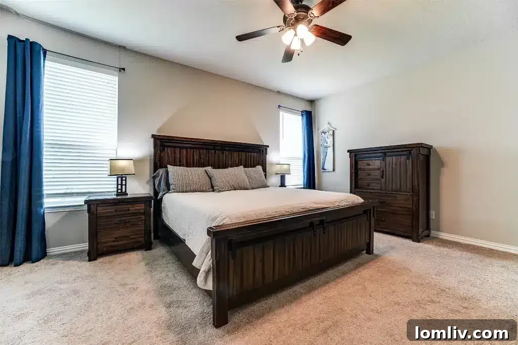 Go West to Springtown: Live the Country Dream on a Budget 9 A spacious and organized walk-in pantry with multiple shelves stocked with food items and kitchen essentials, showing ample storage capacity.