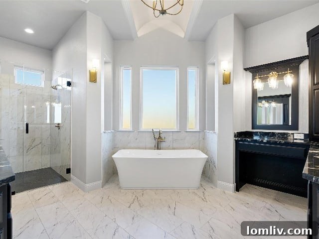 Smart Growth in Brock: How Builders Leverage Low Housing Supply 4 Pristine primary bathroom tub in a new home