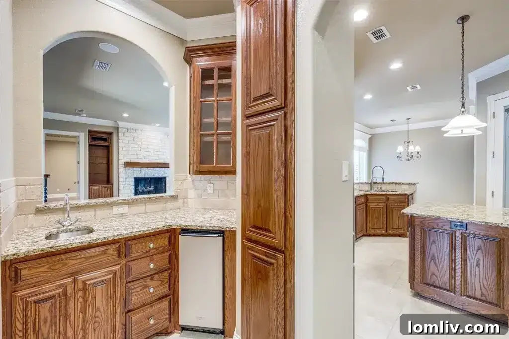 Luxurious master suite with direct access to an outdoor area at 1305 Danbury Drive