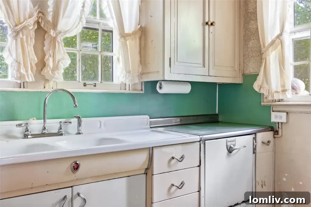 An older, detailed photo of a room, possibly from the time of the Ripley family, hinting at the home's enduring character.