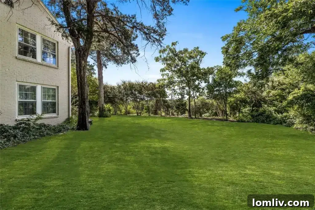 A view of the front entrance of the historic 1928 home, with a glimpse of its traditional design.