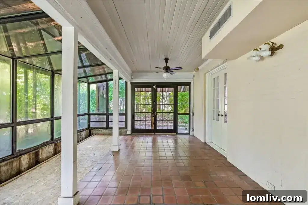 A charming interior space, likely part of the Snodgrass family's living areas, showcasing classic architectural details.