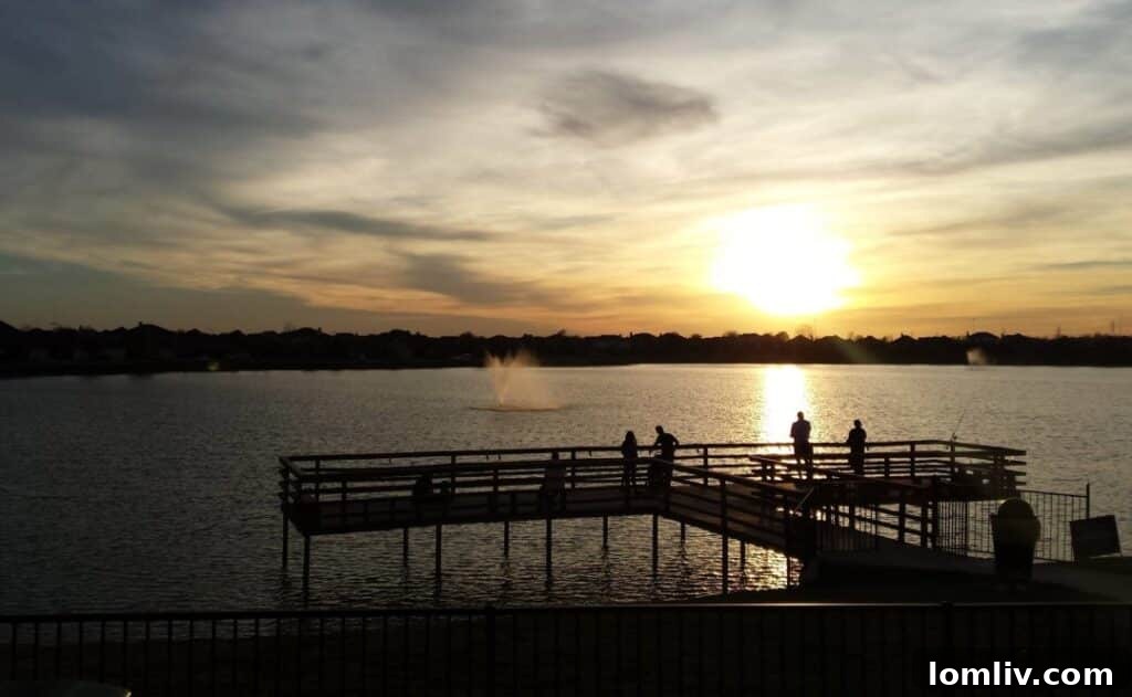 Diverse families and children enjoying the lake and green spaces in Lakes of River Trails