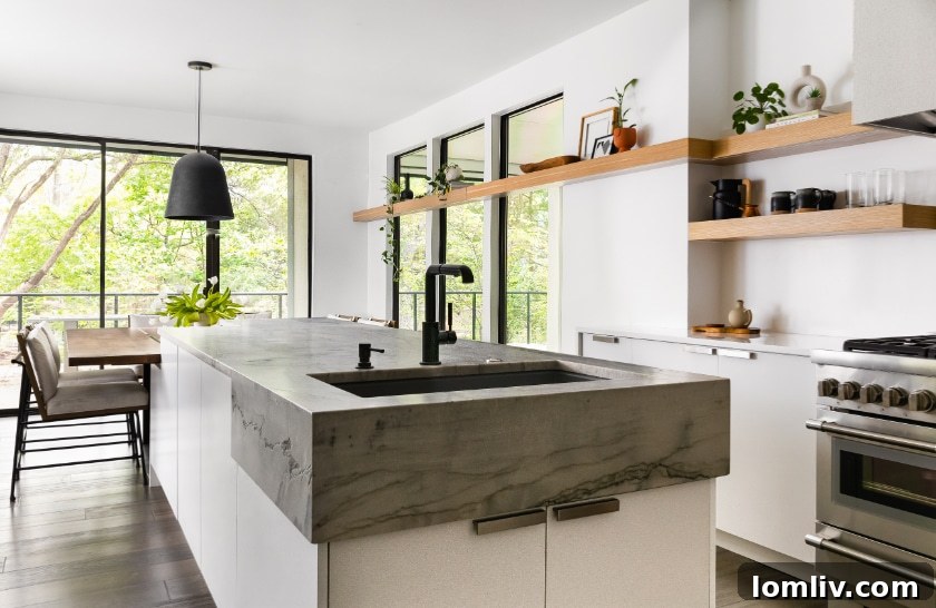 The Builder's Got the Structure. Who Handles the Style? 5 Transformed kitchen after renovation, featuring new cabinets, island, and modern finishes