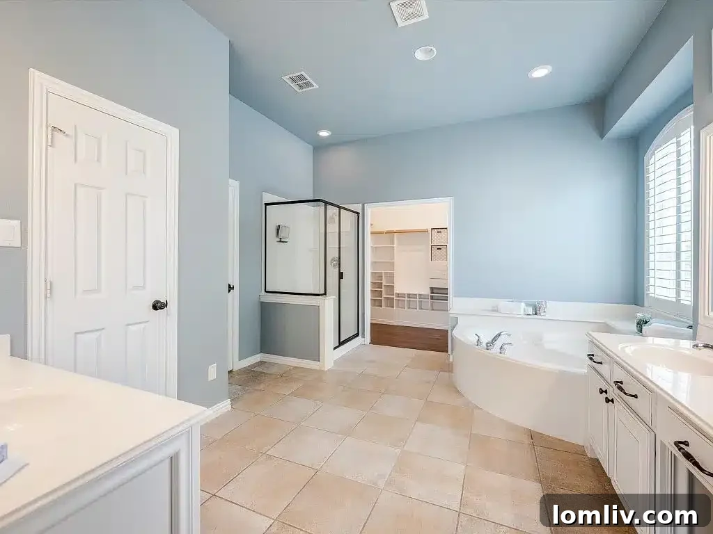Keller's Beautiful Homes: The Epitome of Suburban Perfection 28 Well-appointed bathroom with contemporary fixtures
