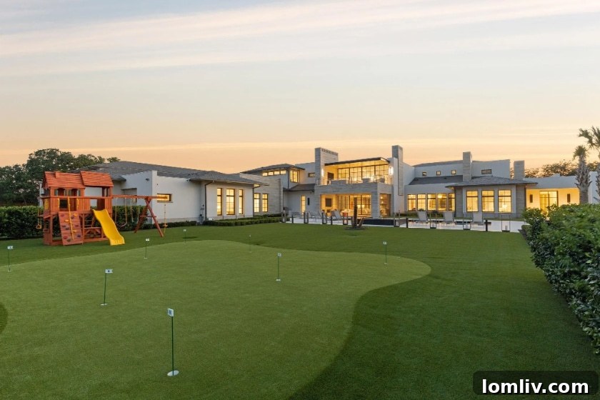 Aerial View of the Southlake Luxury Compound with Extensive Grounds