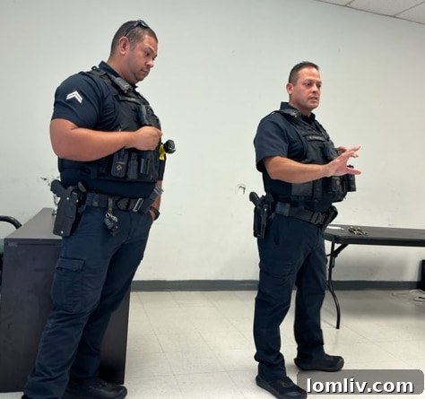 Neighborhood Police Officers Jose Gamez and Mike Villanueva.
