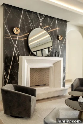 Another view of a luxurious kitchen space, highlighting custom cabinetry