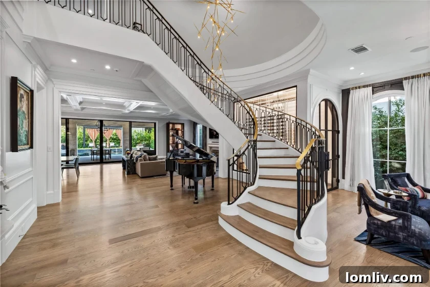 A modern luxury home with a striking exterior design