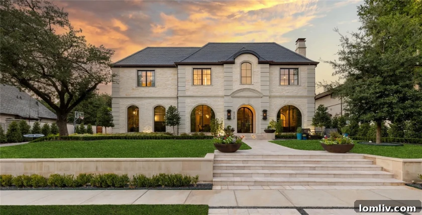 The elegant facade of 4350 Rheims Pl., designed by Richard Drummond Davis