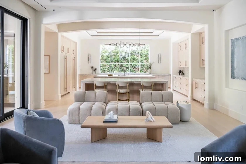 The elegant entry of 3808 Potomac Ave. with symmetrical landscaping