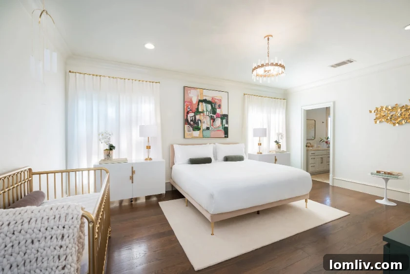 The grand staircase, a central architectural feature connecting the various levels of the meticulously designed manor.