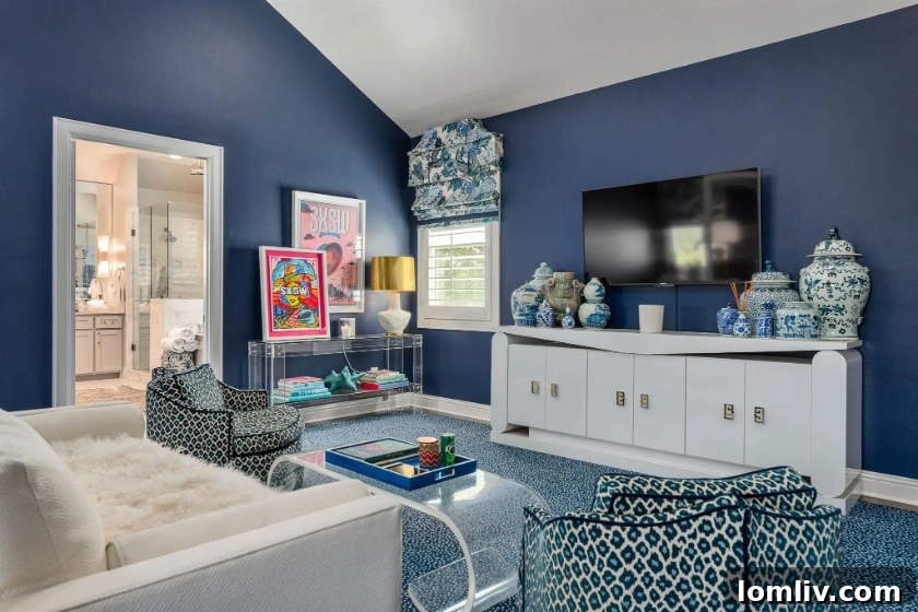 Cozy reading nook with stylish armchair and lighting