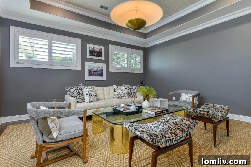 Bedroom with plush bedding and tasteful decor