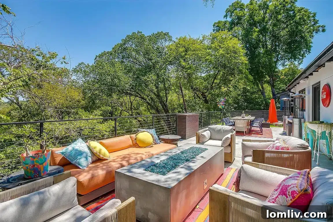 Fort Worth Midcentury Modern Backyard Views