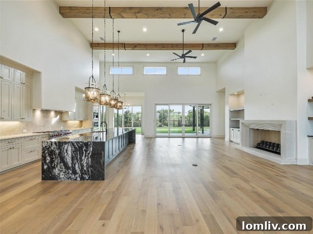 Rancho Ladera: Ample Room, Right Where You Need It 4 Elegant white oak quarter-sawn wide-plank wood floors in a luxury home