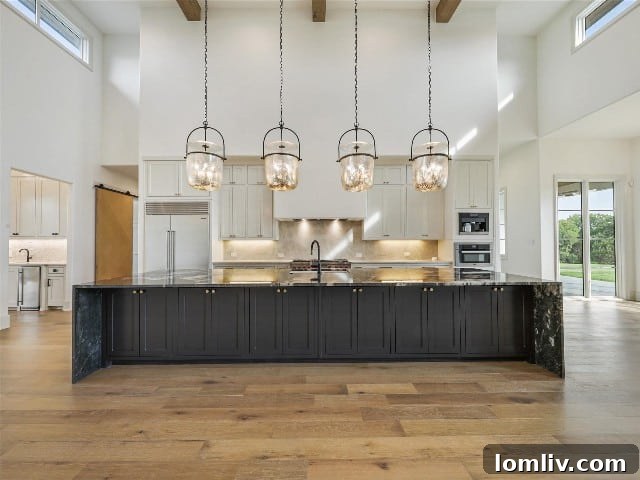 Rancho Ladera: Ample Room, Right Where You Need It 5 Spacious kitchen with a large island, perfect for entertaining in Aledo luxury home