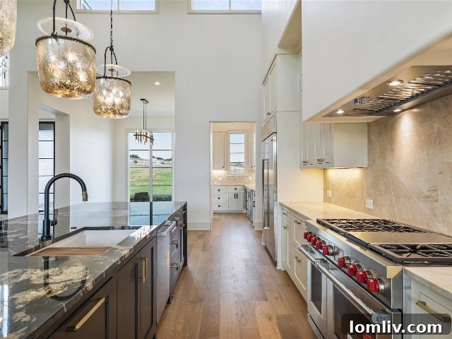 Rancho Ladera: Ample Room, Right Where You Need It 7 True chef's kitchen with Sub-Zero, Wolf appliances, and custom marble island