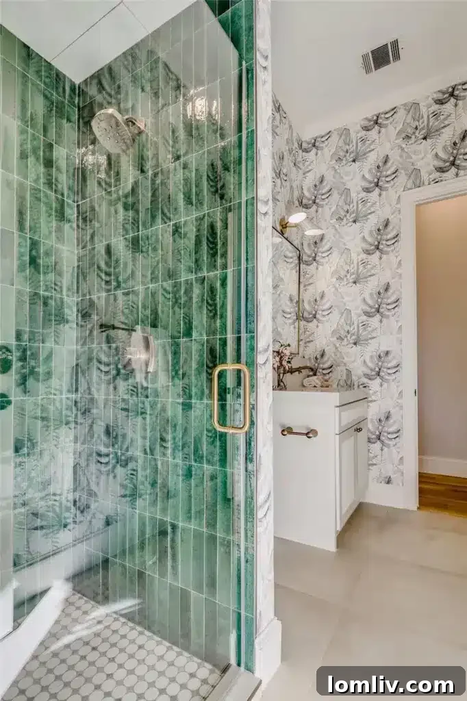 Luxurious vanity in the pool bath featuring a wall-mounted faucet and elegant design elements