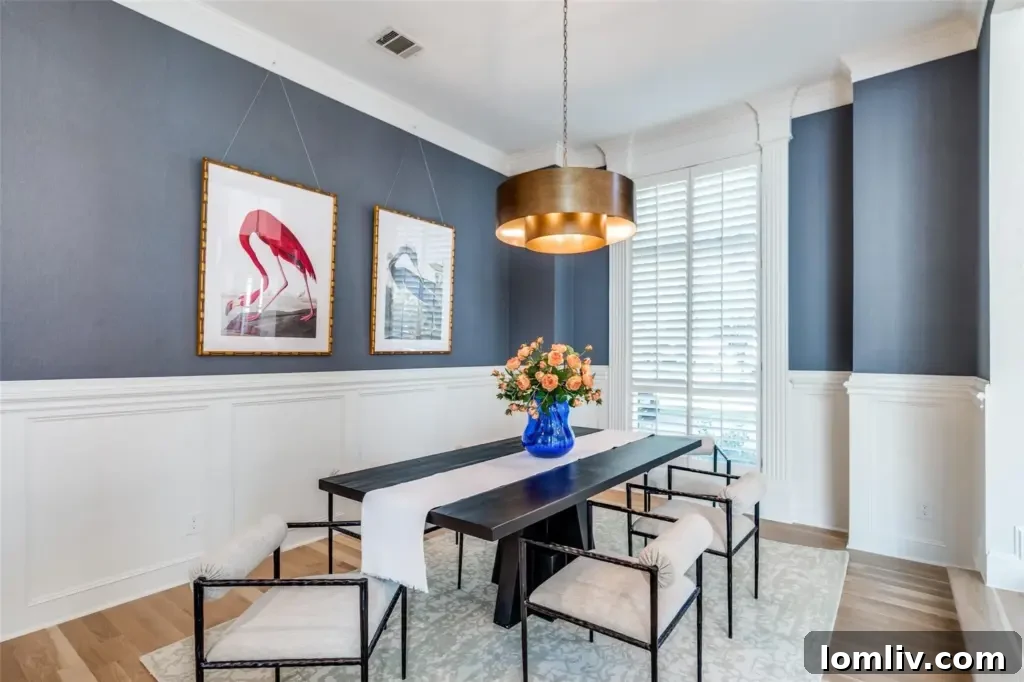 Elegant formal dining room, perfect for entertaining guests in a luxury Southlake home