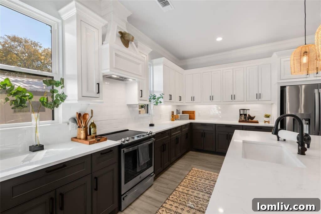 Stylish living room with modern furniture and natural light