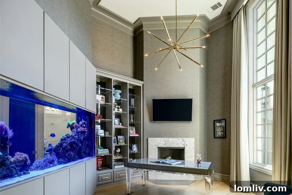 Elegant living room interior with contemporary furniture and decor