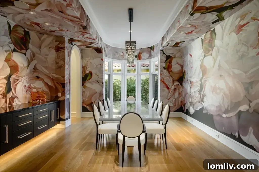 Spacious family room with a large screen TV and comfortable seating