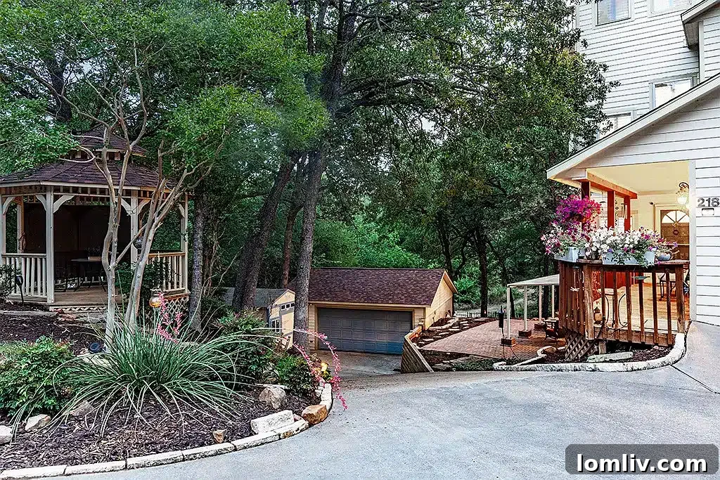 Multi-level custom interior with stunning architectural details at 218 Scenic Drive