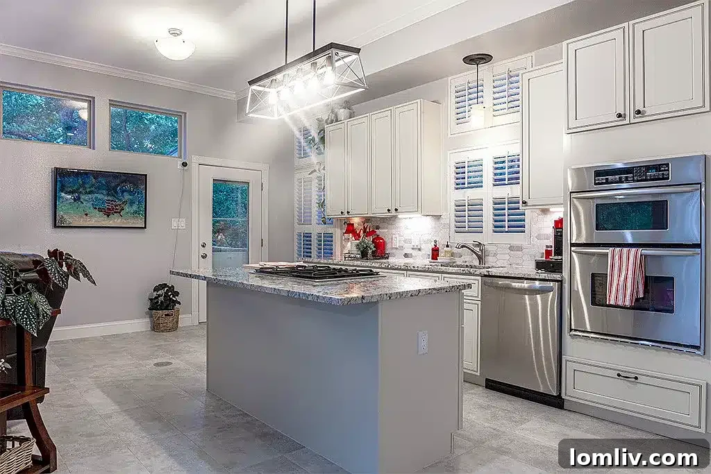 Gourmet kitchen with high-end finishes and custom cabinetry at 218 Scenic Drive