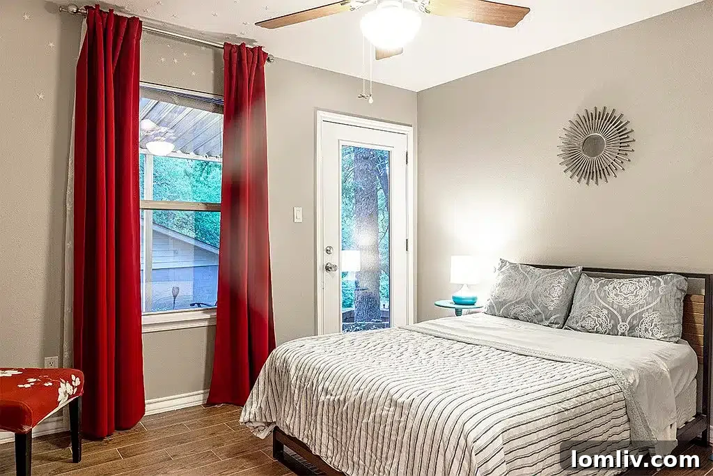Spa-like master bathroom with unique design elements at 218 Scenic Drive