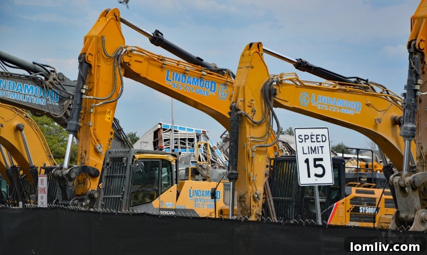 Exchange Park during its demolition phase in Dallas.