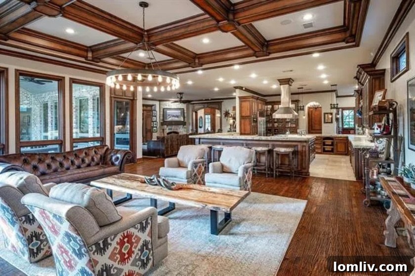 Rockbrook Estates Family Room with Pool View