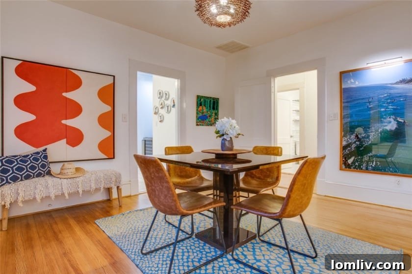 Vibrant and Stylish Living Area of Craftsman Home