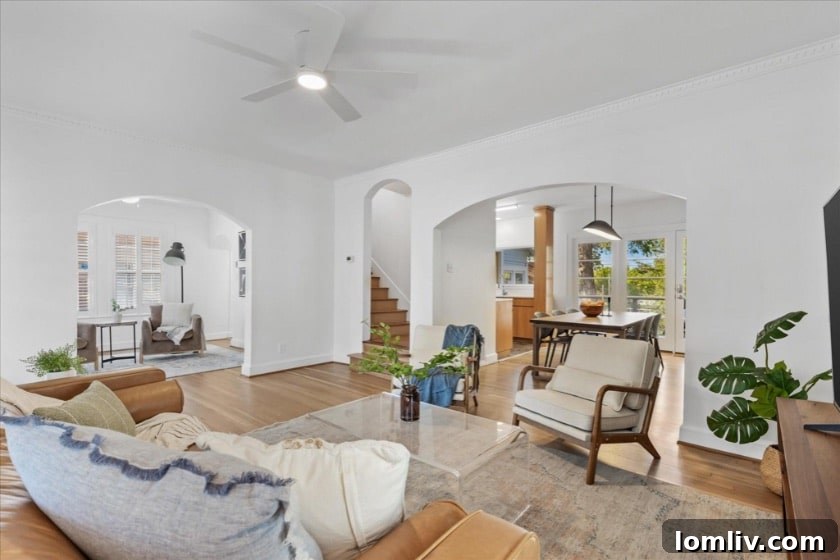 A close-up of the inviting golden double doors and exterior detailing of the Craftsman home, showcasing its unique color palette and architectural craftsmanship.