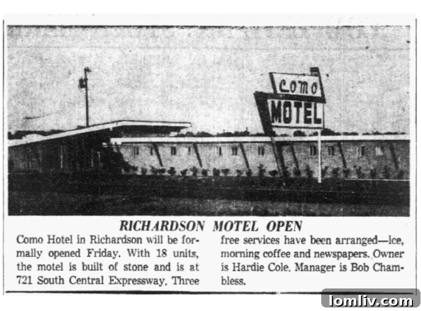 Dallas's 6 Most Grisly Murder Scenes 11 Archival photo of Como Motel sign