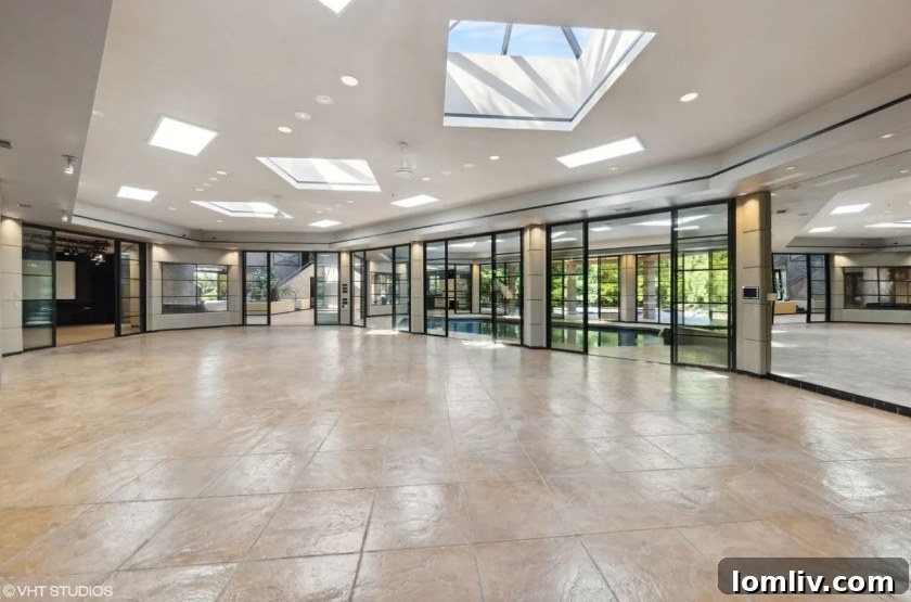 Bright and spacious indoor recreational area, ideal for fitness and leisure