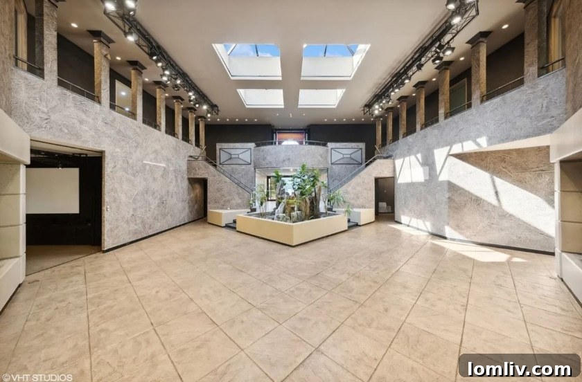 Panoramic view of the multi-level atrium, perfect for grand gatherings