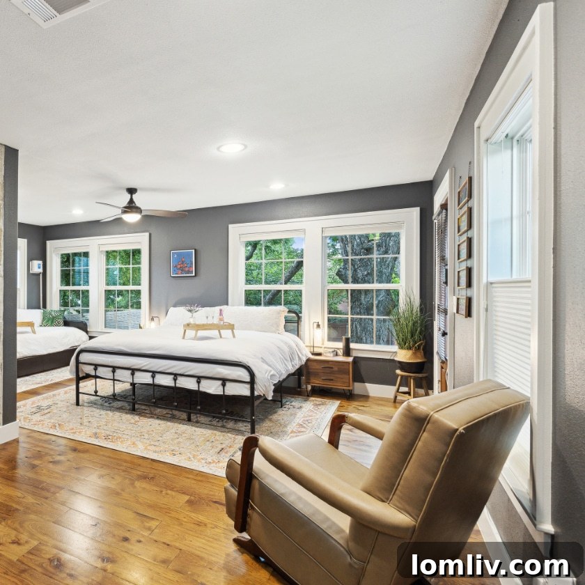 A cozy and unique Airbnb suite nestled among the trees at the Montreal Avenue home, offering a tranquil 'treehouse' experience.